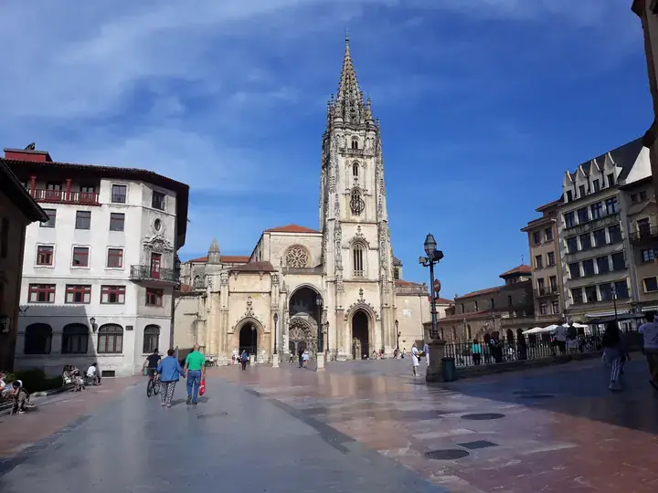 Regional view of Oviedo in Asturias; not necessarily Aller